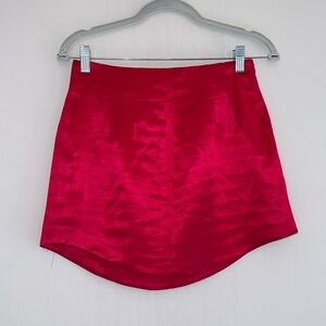 ZARA Hot Pink Satin Effect Mini Skirt
